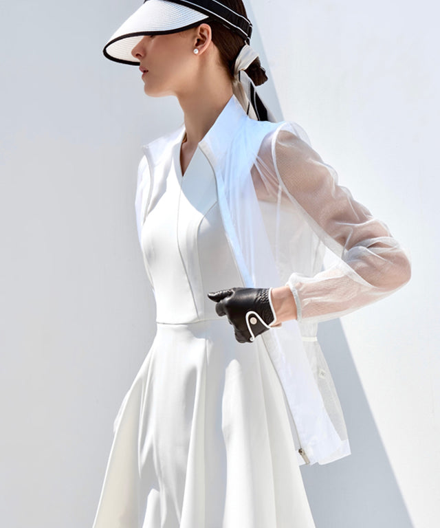 Anell Golf Airy Mesh Cool Jumper - White