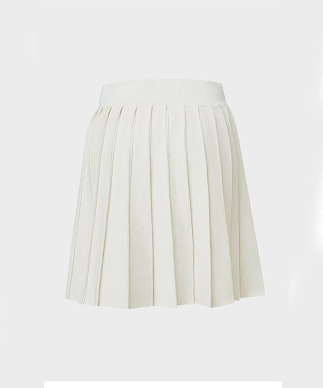 Anell Golf French Wool Skirt - Cream