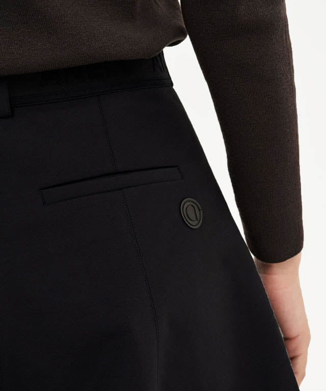 Anell Golf Cotton Flared Skirt - Black