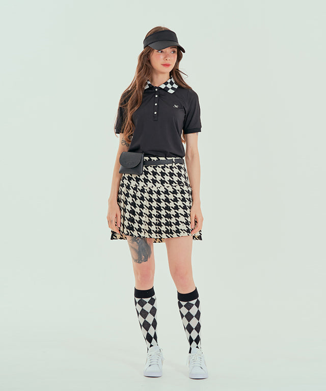 BENECIA 12 Big Hound Check Skirt - Check