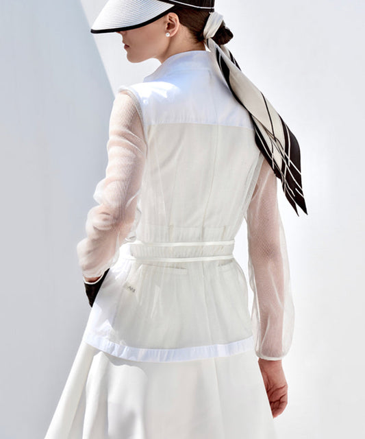Anell Golf Airy Mesh Cool Jumper - White